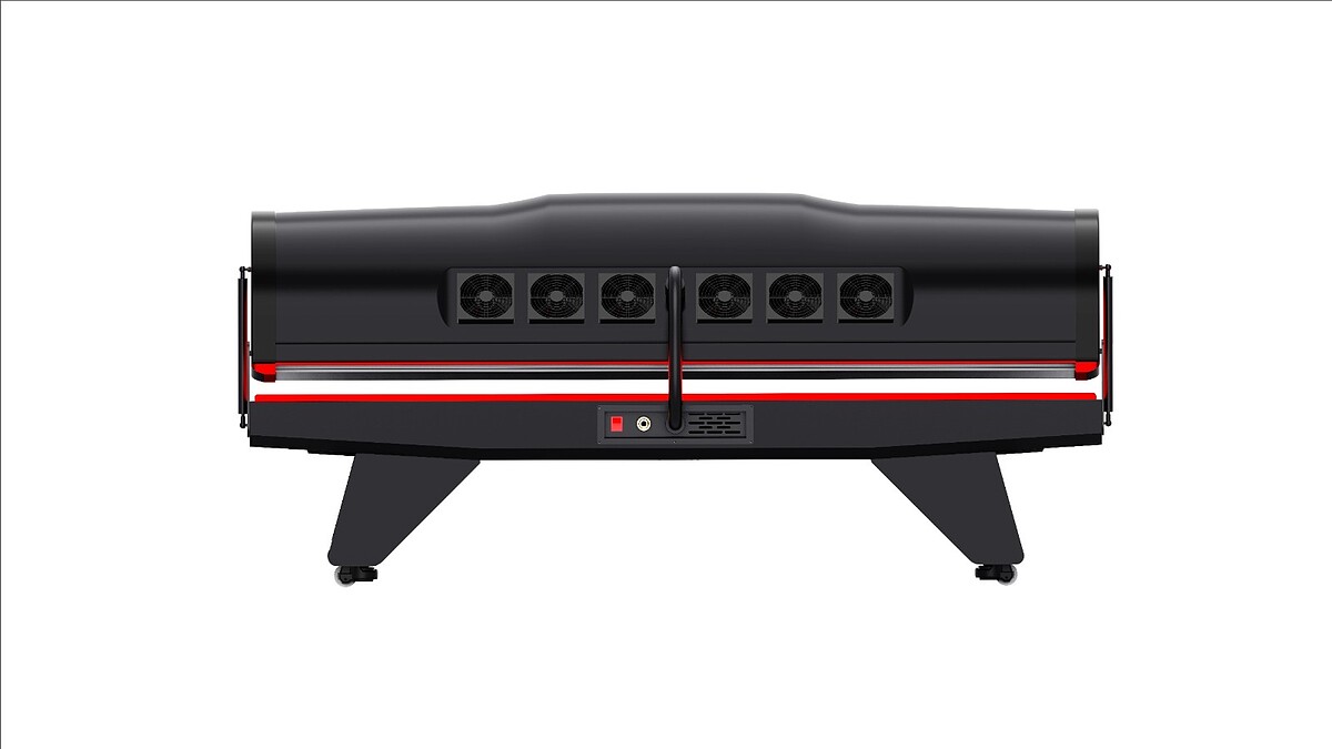 Renovio R2850 — Rear — cooling fan bank
